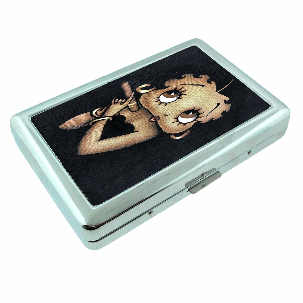 Smoking Boop Metal Silver Cigarette Case
