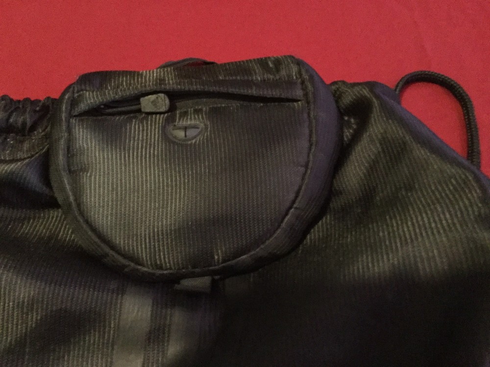 Adidas backpack cinch sack drawstring book bag large black