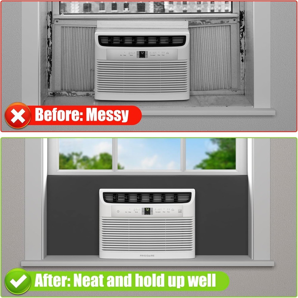 Window Air Conditioner Side Panels 48" Extended Width Full Surround AC Foam