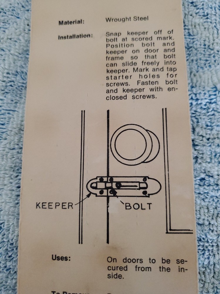 Hager Security Bolt 2 1/2 IN Satin Brass Finish
