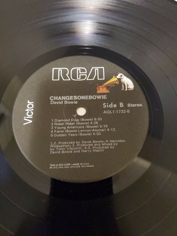 record changes one bowie 1975 RCN AQL1 1732 stereo