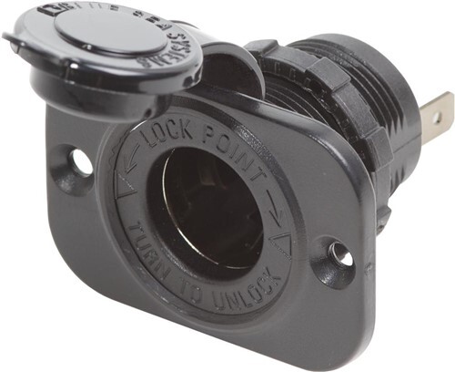 Blue Sea 12 Volt Dash Socket - Black 1011