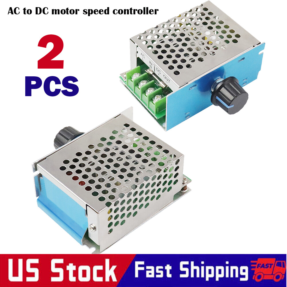 2PCS DC 10-60V SCR Motor Speed Controller Voltage Regulator Dimmer