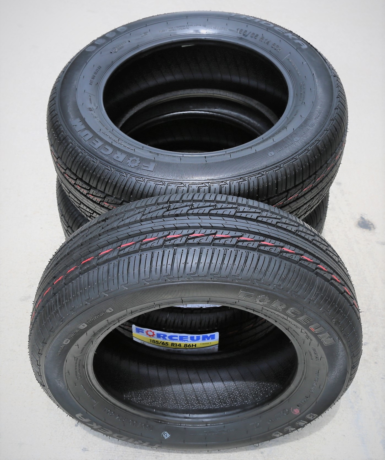 2 Tires Forceum Trideka Steel Belted 185/65R14 86H A/S All Season