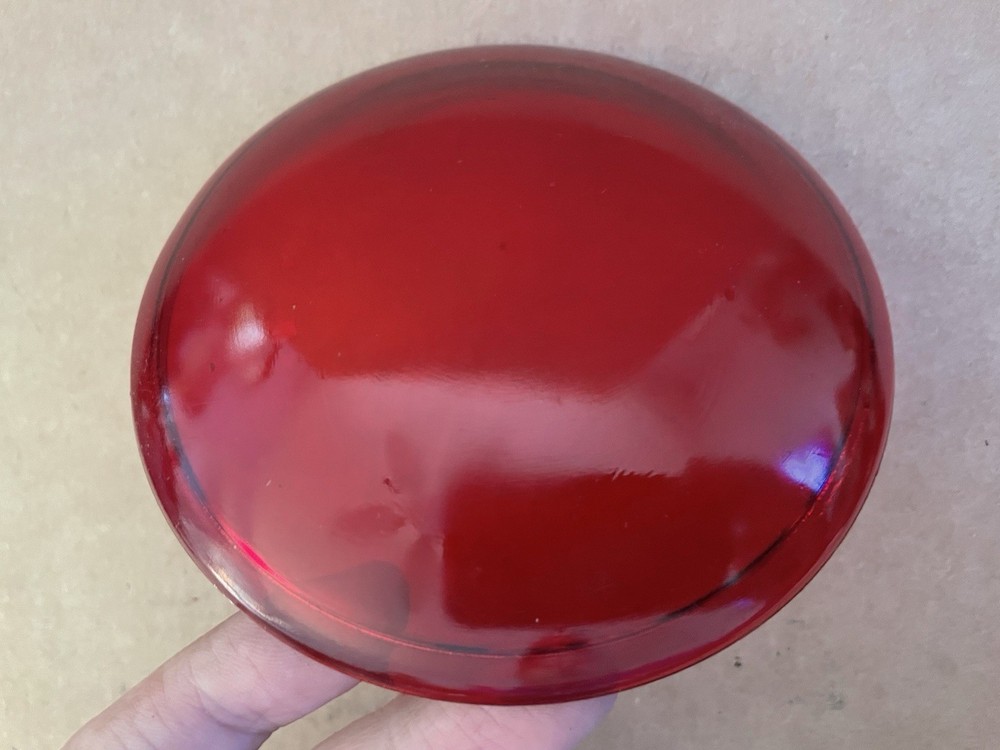 Vintage RUBY RED Glass Lens Railroad Traffic #5