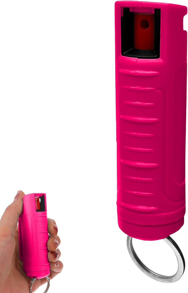 Hardshell Pepper Spray - 12Ft Range, Max Strength, UV Dye Identifier, Anti-Leak