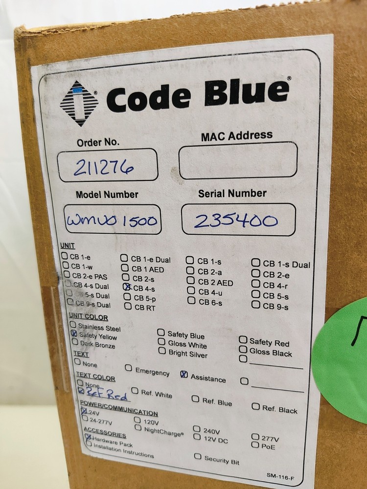 Code Blue Model CB-4S Enclosure