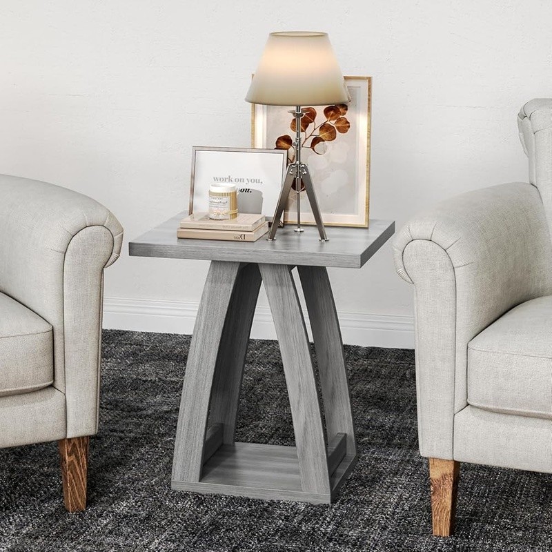 Charming Multifunctional End Table Storage Side Table Living Room Bedroom Use