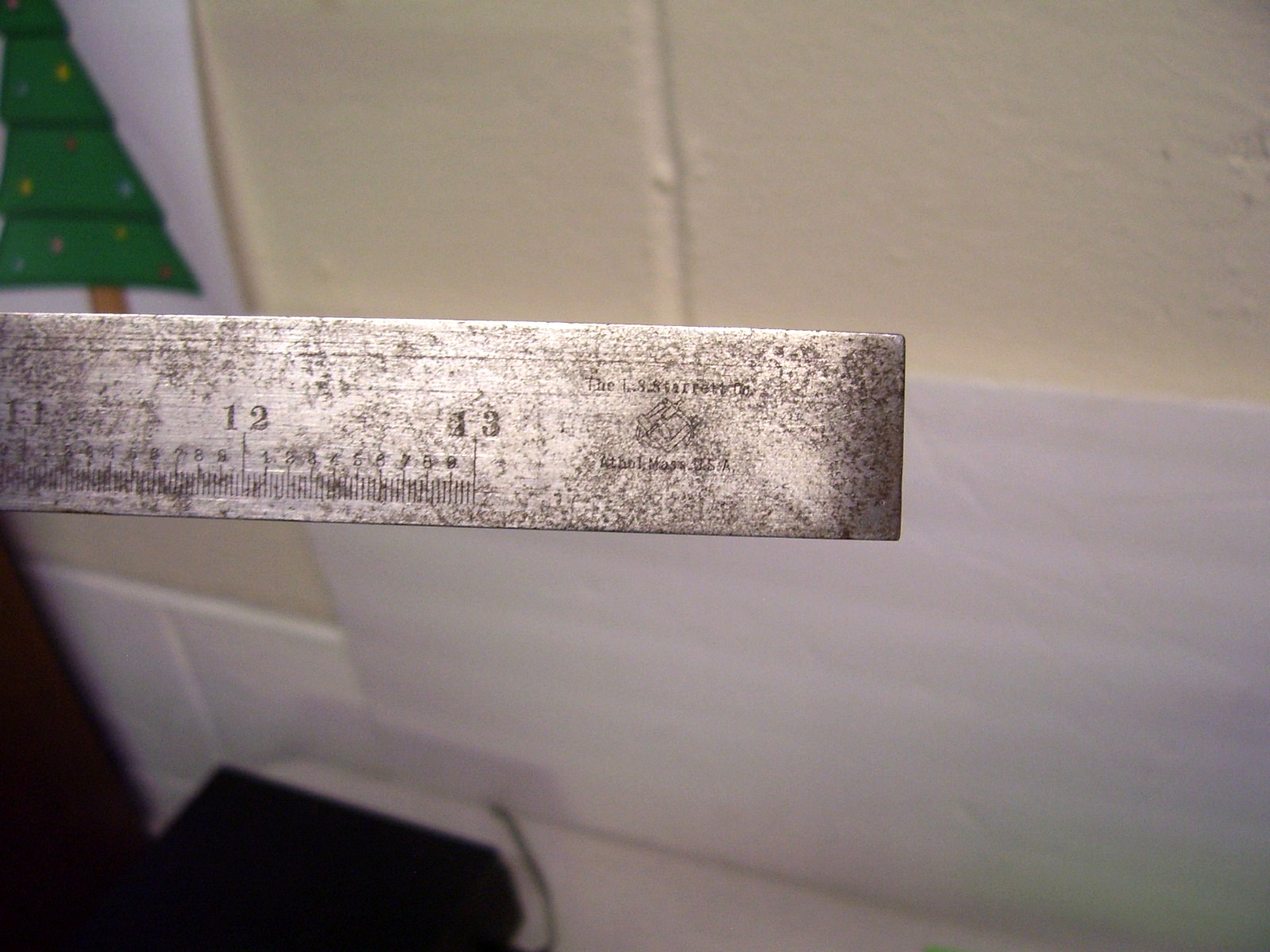 Vtg L.S. Starrett No. 122 13” Vernier Caliper - Machinist Tool - USA, Oak Case