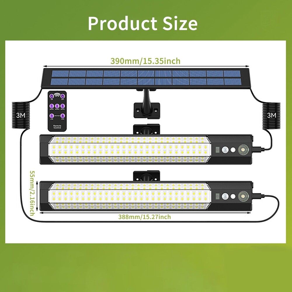 Solar Dual Light Outdoor Indoor Solar Powered Motion Sensor Shed Pendant Light