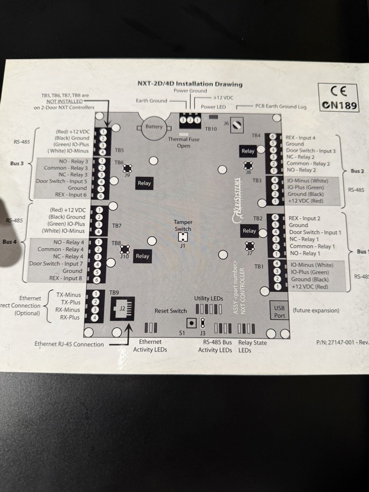 Keri Systems NXT-4D-X 14080 Access Control Panel