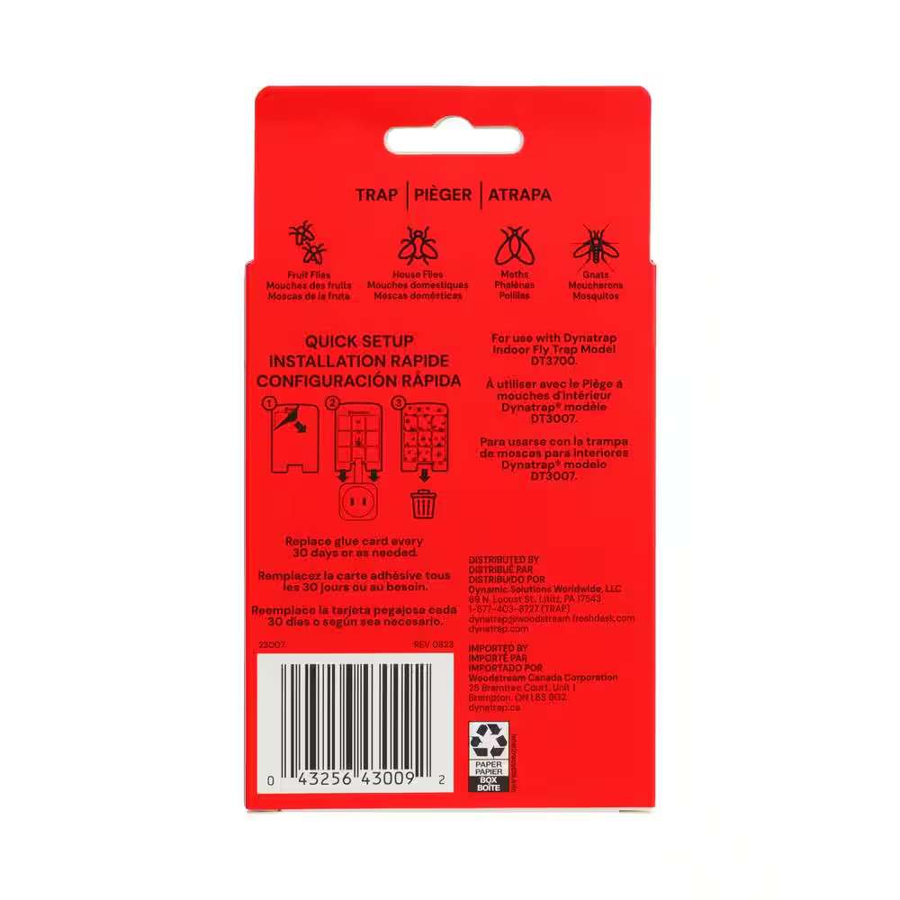 Indoor Replacement Glue Cards for LED Flylight Insect Trap - 6-Pack