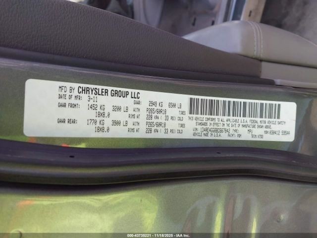 Speedometer Cluster MPH Fits 11 DURANGO 4969046