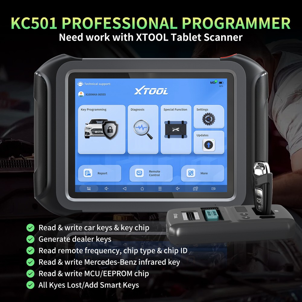 2024 XTOOL X100MAX Scanner IMMO Auto Programming Topology Full Diagnostic Coding