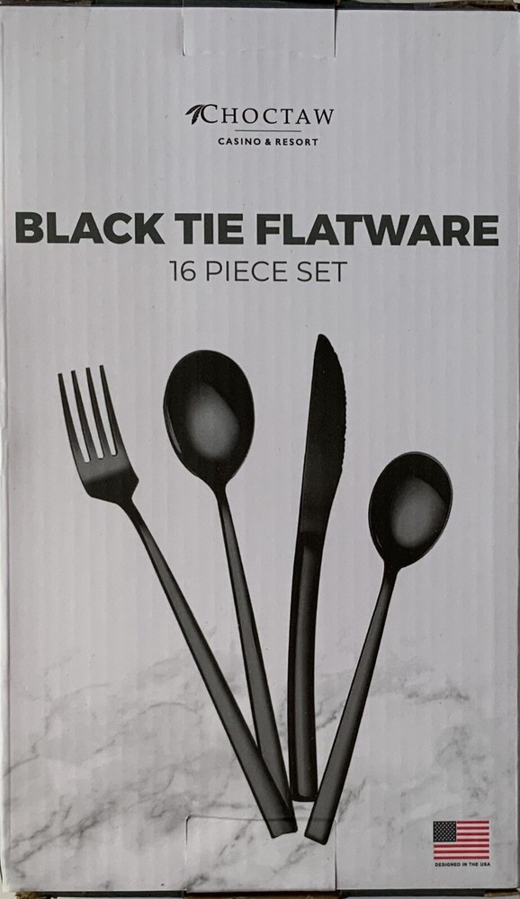 Black Tie Flatware 16 pcs Set NEW
