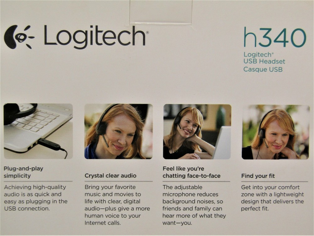 NEW SEALED-Logitech H340 Digital USB Computer Headset w/Noise Canceling MIC.
