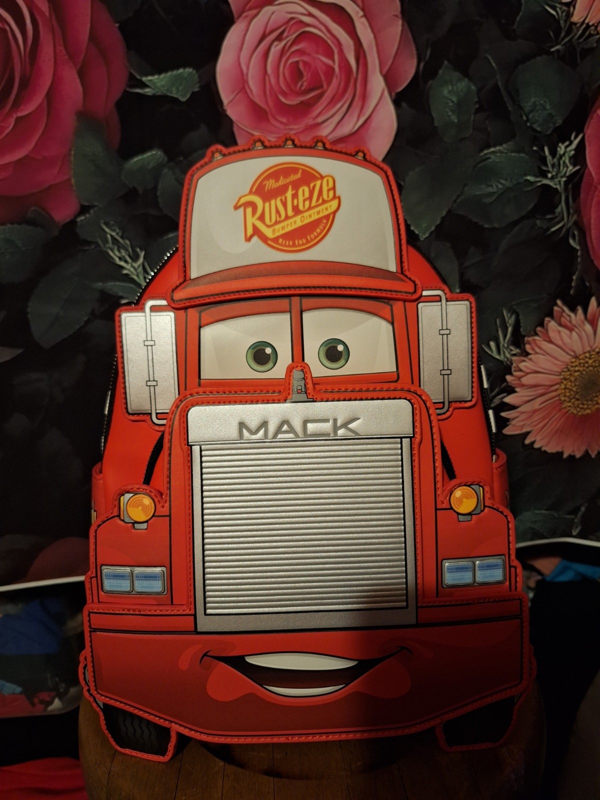 BNWT Loungefly Disney Pixar Cars Mack Cosplay Glow In The Dark Mini Backpack