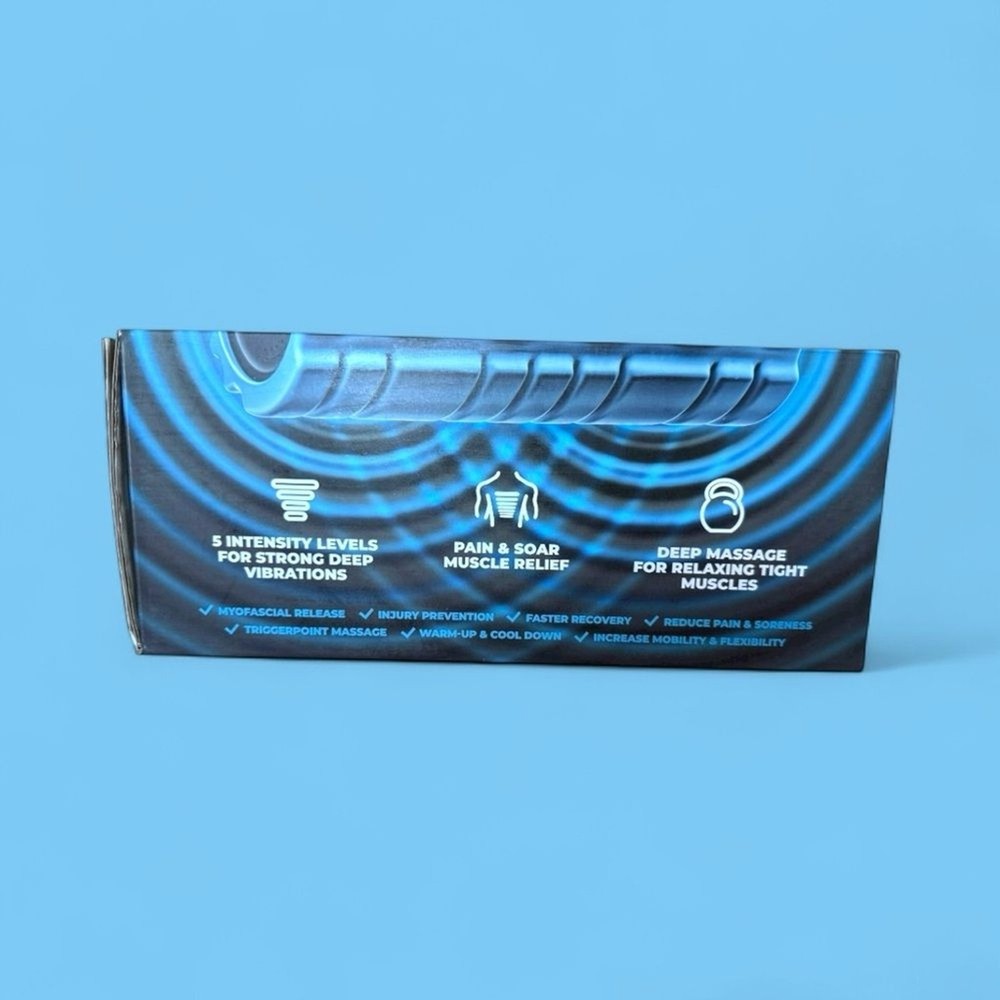 TIVCORE Blue Vibrating Foam Roller NIB NEW