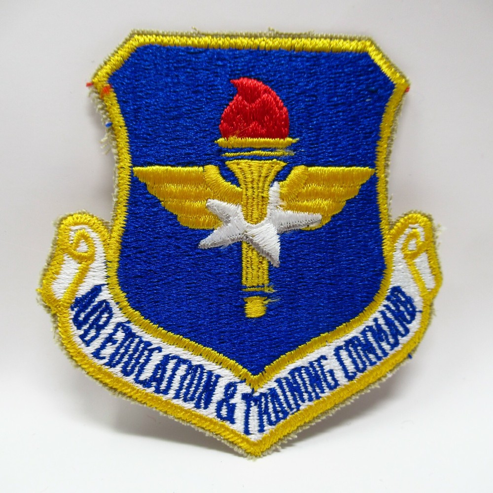 US Air Force Patch Air Education & Training Command Vintage Sew On Emblem