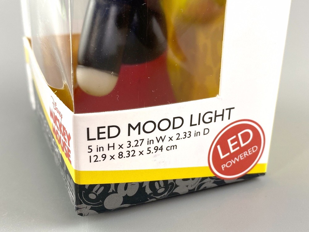 Disney Mickey Mouse 5" LED Mood Light Led Powered