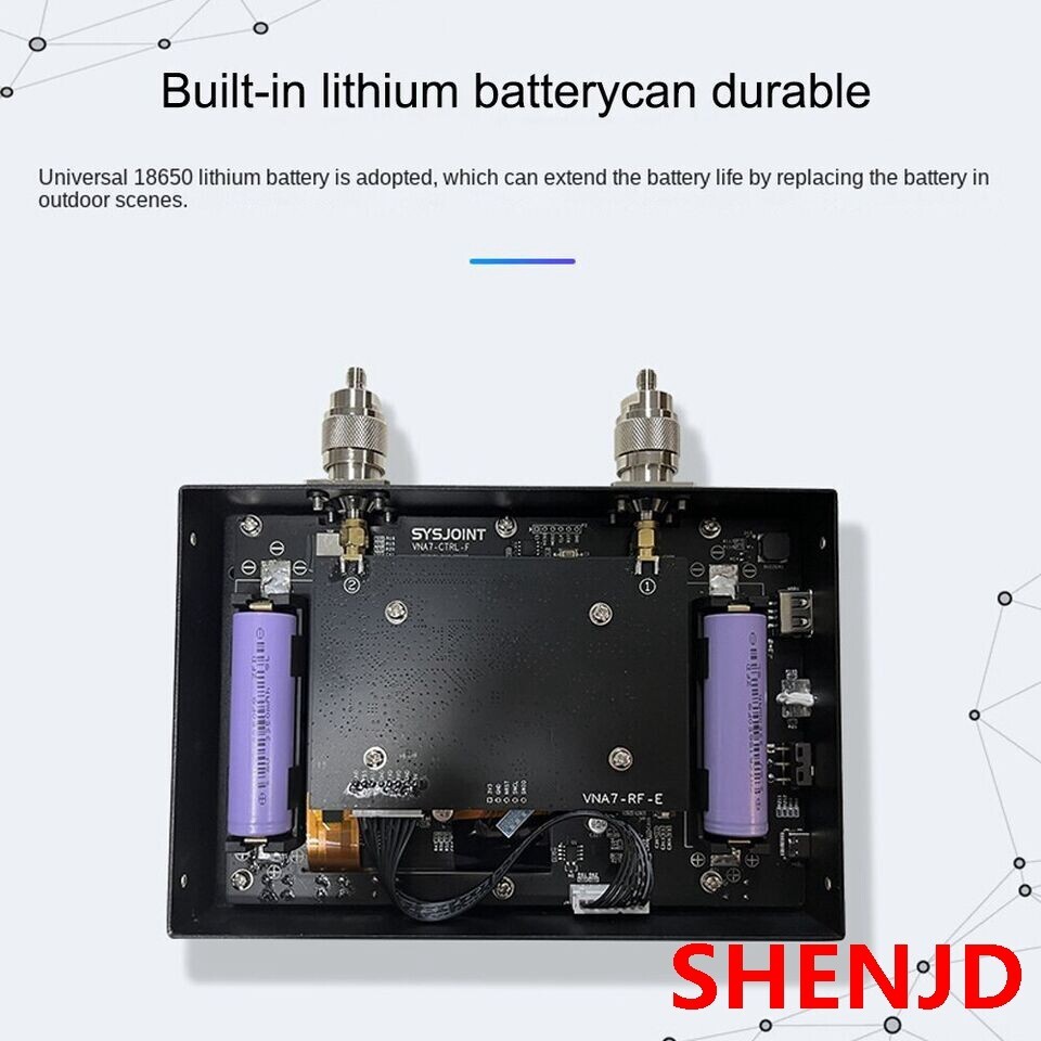 SV4401A 50KHz-4.4GHz VNA Vector Network Analyzer 100DB Dynamic 7 Inch Touch LCD