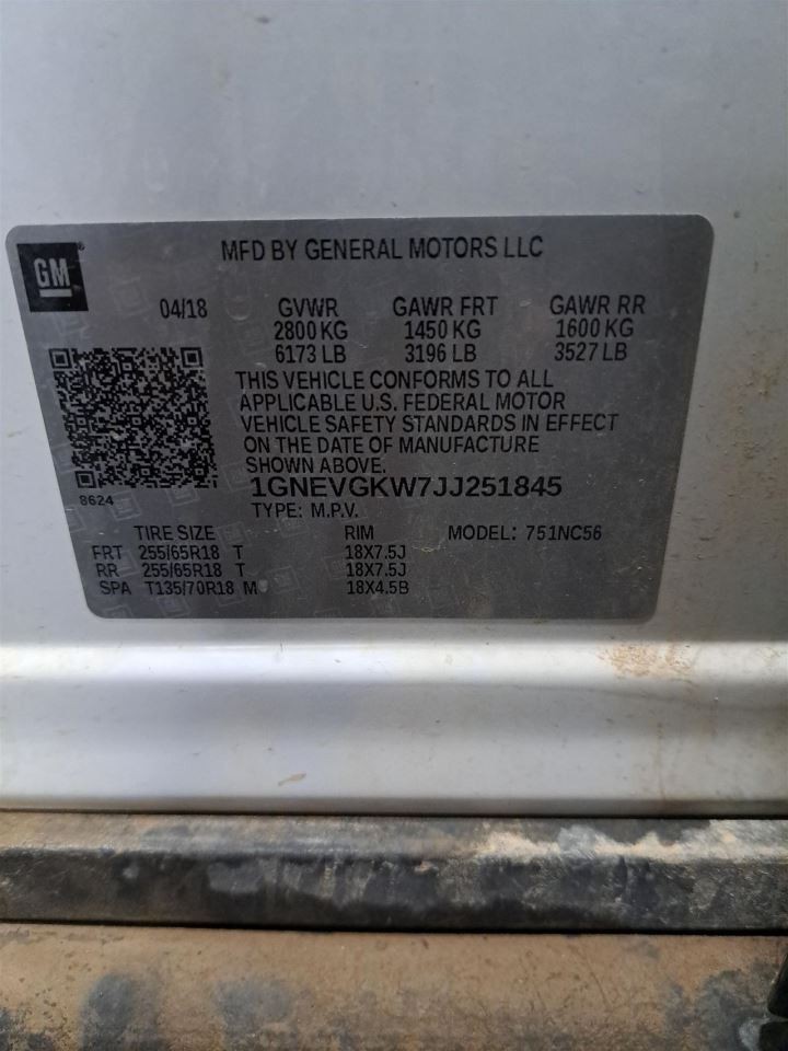 2018 Traverse Jack Sku#4337970