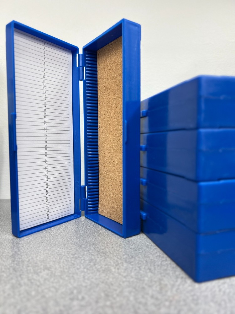 50-Place Slide Storage Box (blue), 5 Boxes/pack