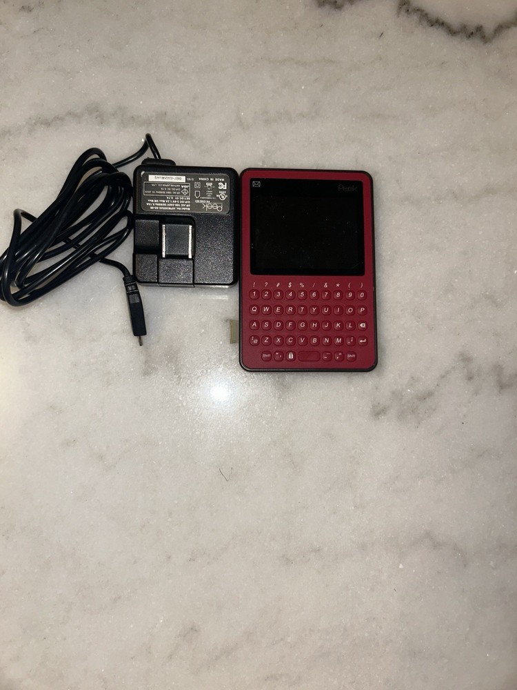 Peek Handheld Red Electronic Dictionary with Power Cord