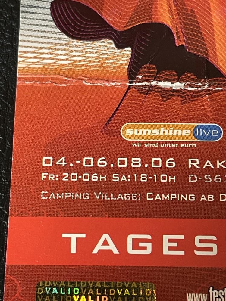 Nature One Ticket - German Techno EDM Festival 2006