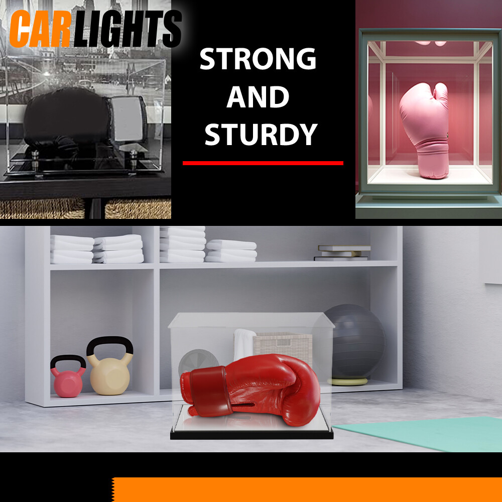 Clear Single Boxing Glove Horizontal Display Case