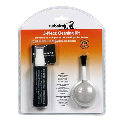 Turbofrog 3Pc Cleaning Kit -Dust Blower Brush,Cleaning Solution,Microfiber Cloth