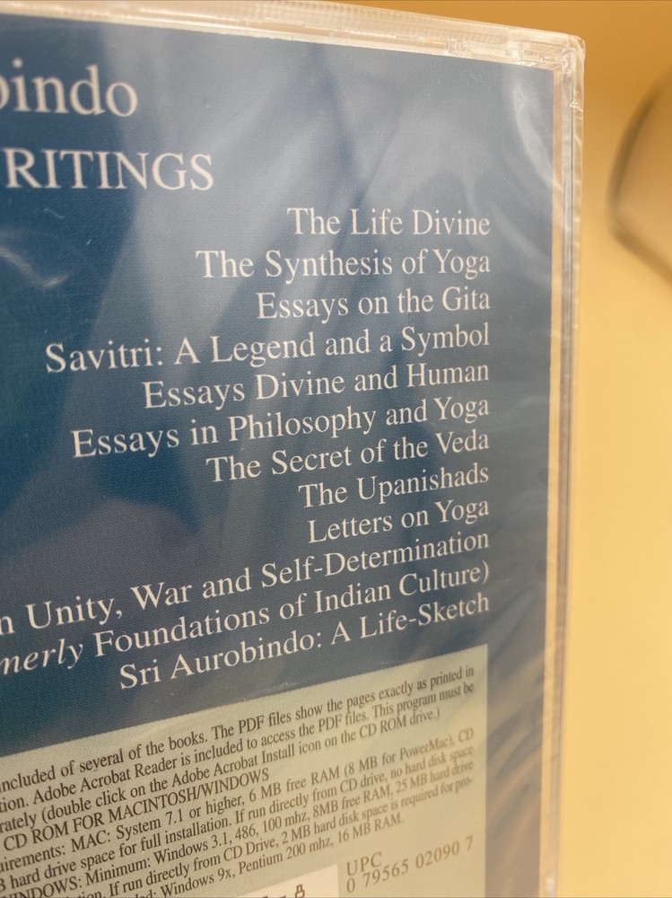 Sri Aurobindo selected writings software cd-rom for Macintosh and Windows