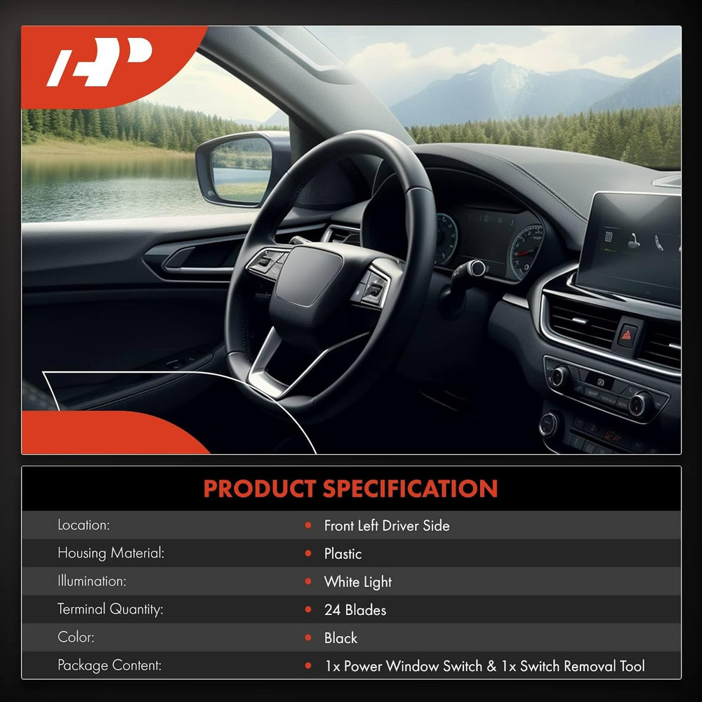 2014-2015 for Honda Civic Front Left Power Window Switch Replacement – Compatibl