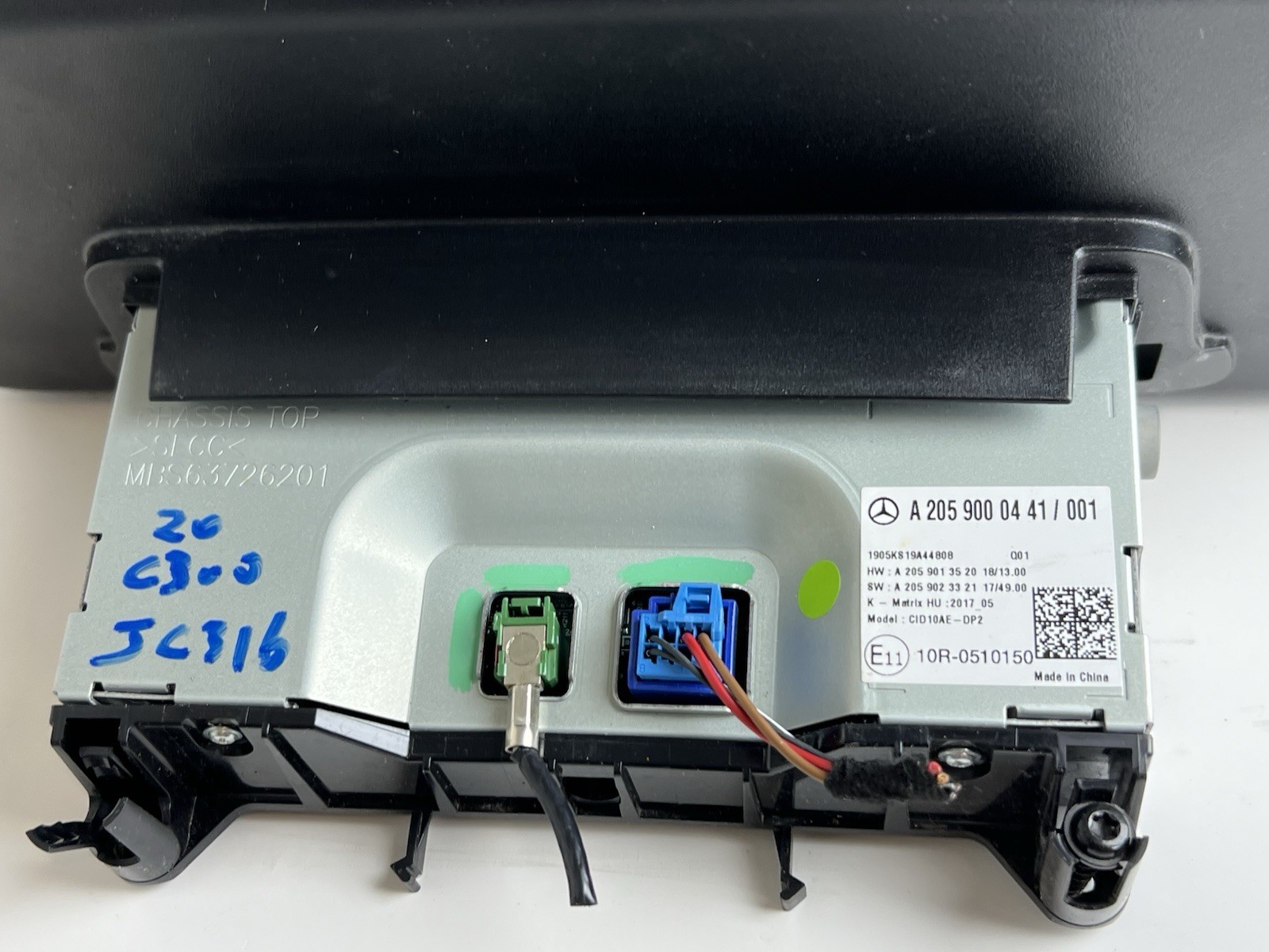 2020 MERCEDES-BENZ C300 DASH CENTER SCREEN MONITOR A2059000441 OEM