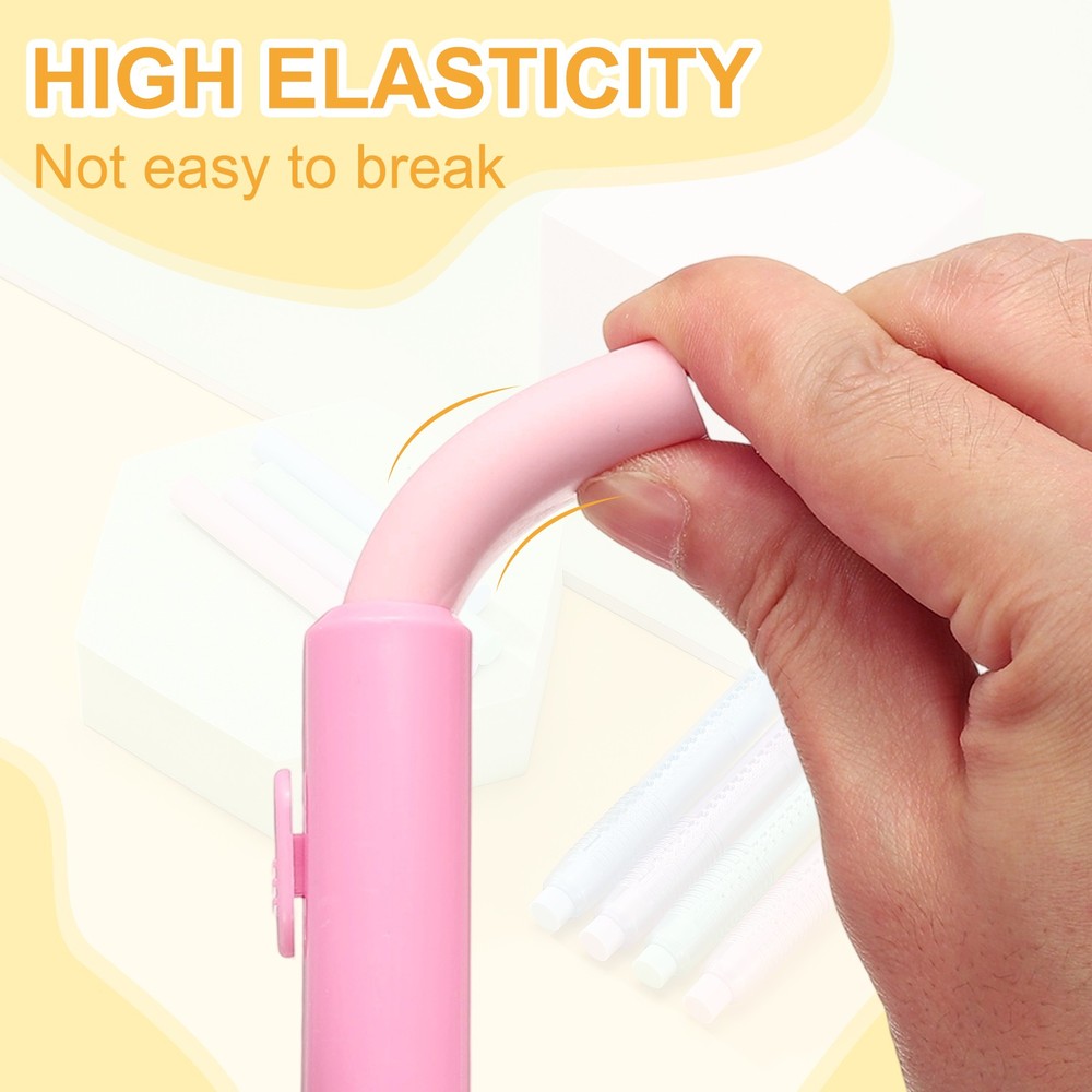 4 Pack Erasers, Pencil Erasers Large Eraser Push Pull Cute Soft, Pink TPE