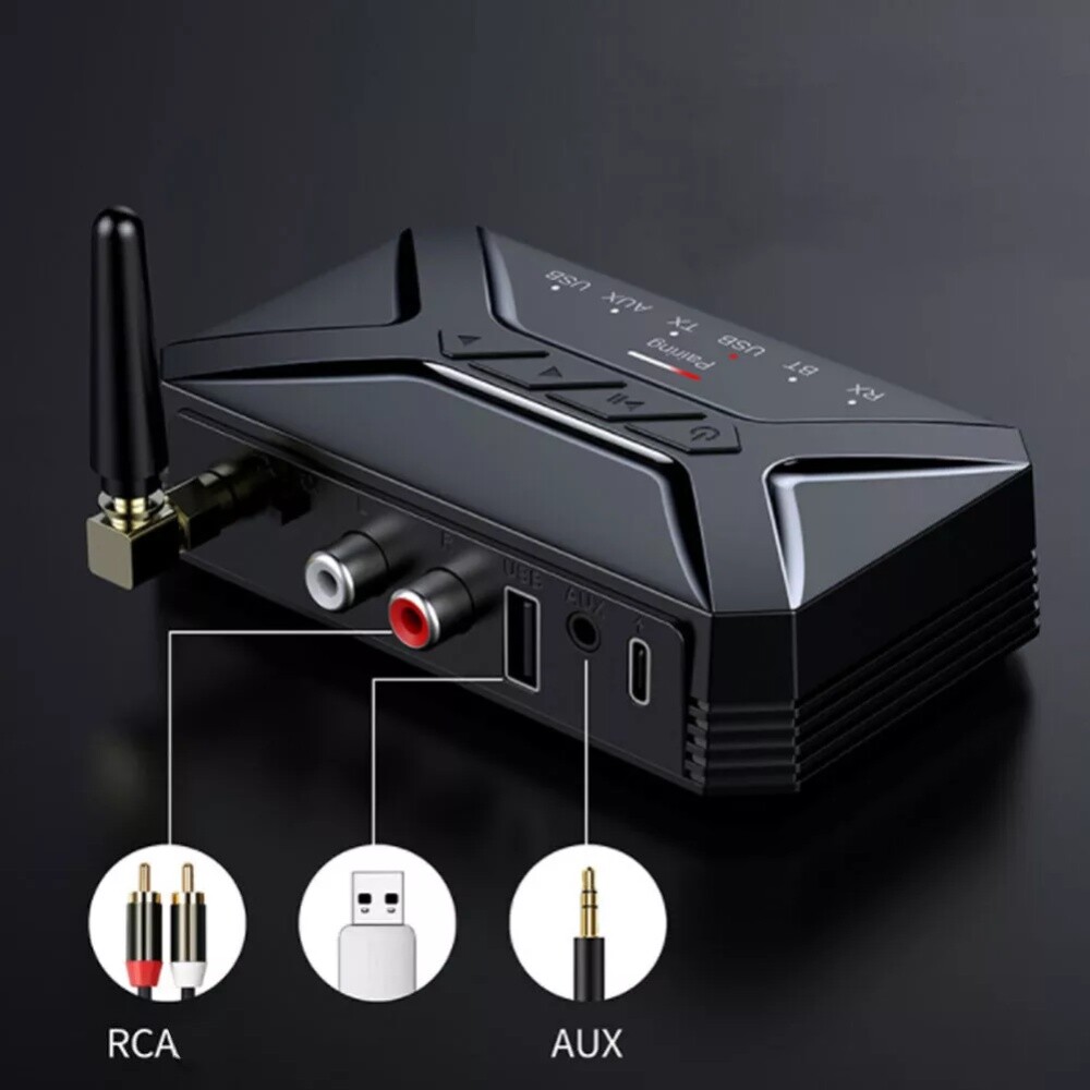 Bluetooth Transmitter Receiver Adapter Long Range For TV Home Car Stereo Audio