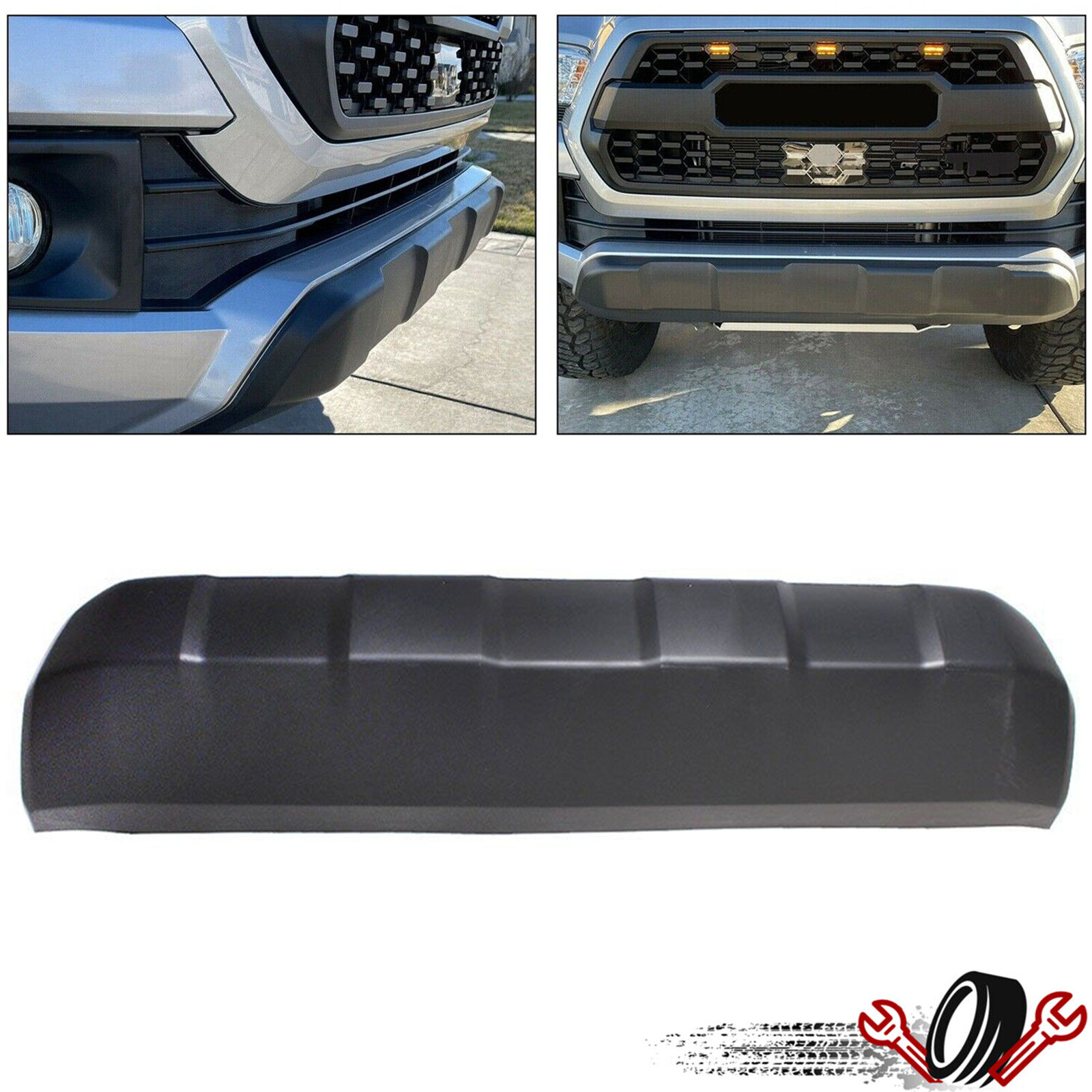 For Toyota Tacoma 2016-2023 Front Lower Bumper Valance Panel Skid Plate Black
