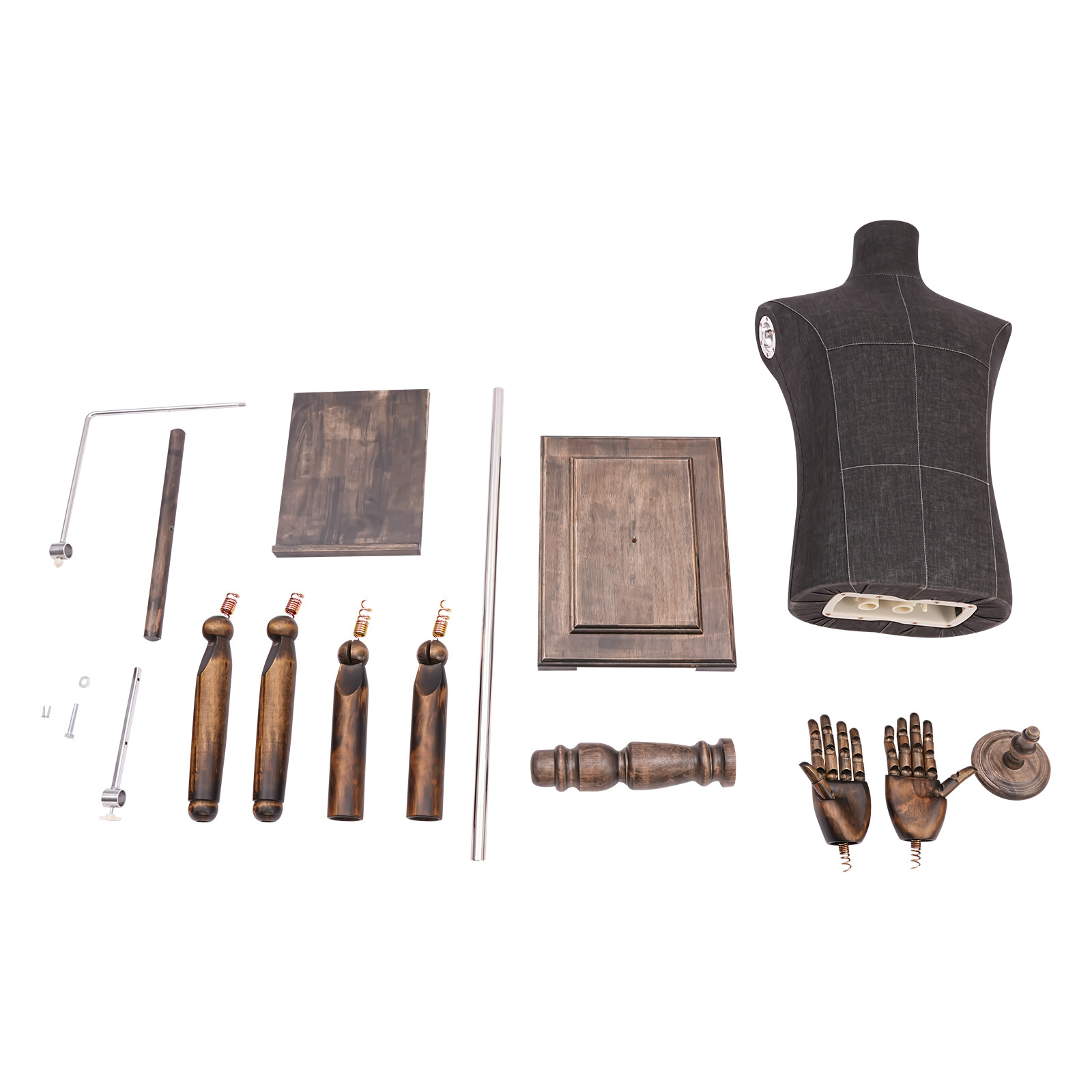 Adult Male Pinnable Dress Form Mannequin Torso with Flexible Arm Clothes Display