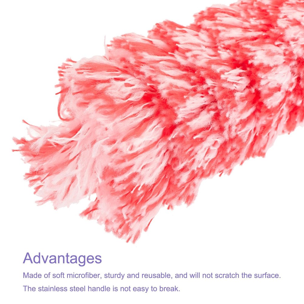 13.8 to 32.7 Inch Microfiber Duster Extendable Dusting Brush Red