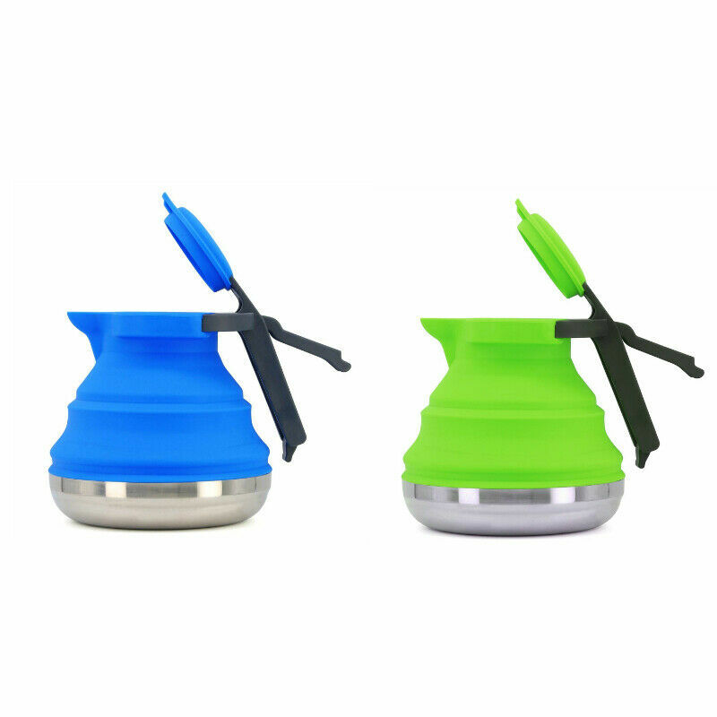 Portable Collapsible Camping Kettle For Hiking, Travel & Outdoors 42 OZ Capacity