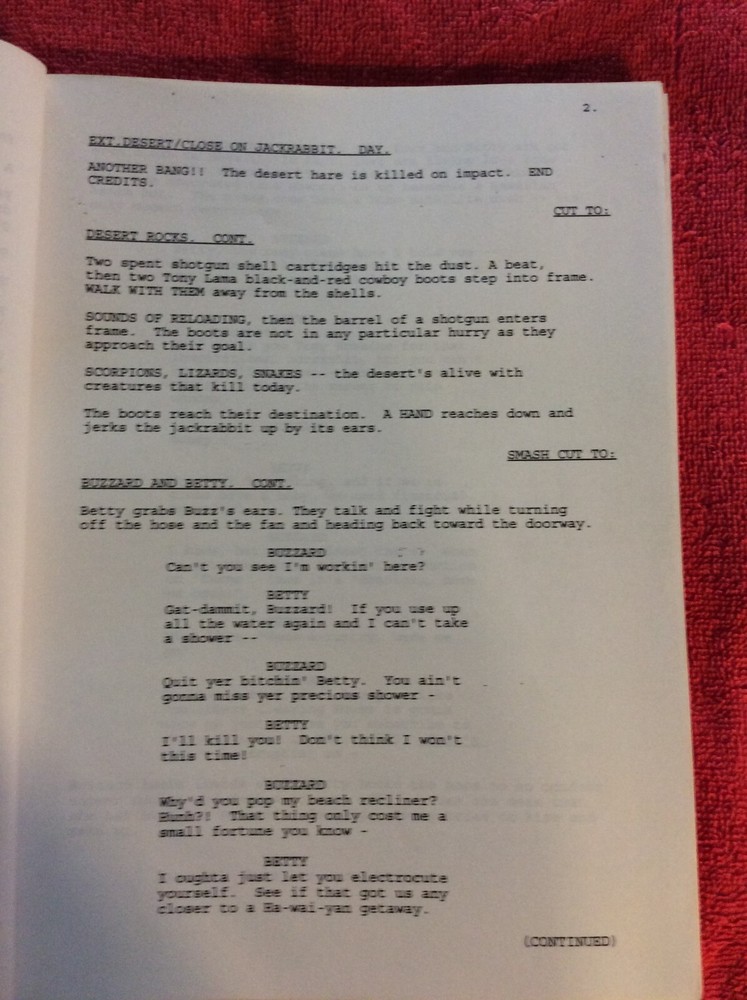 ORIGINAL SCRIPT UNDER THE HULA MOON STEPHEN BALDWIN CHRIS PENN BILLY CAMPBELL