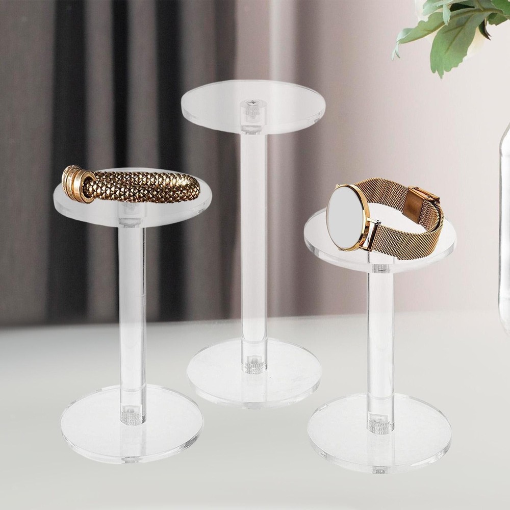 3Pcs Round Acrylic Display Riser Stand Cupcake Rack Stylish Functional Widely