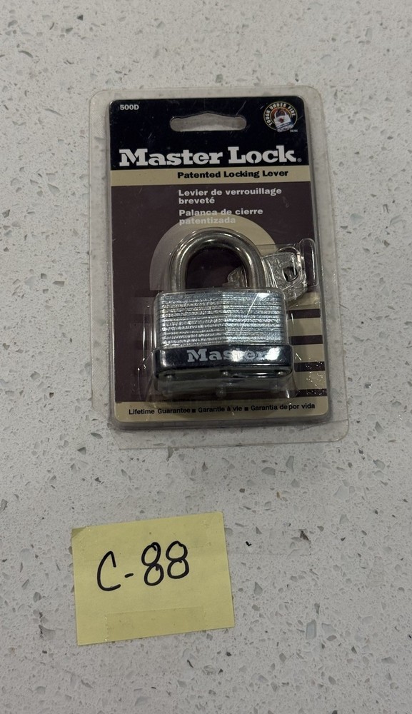 Master Lock 500D 1-3/4& Warded Padlock N E W Sealed