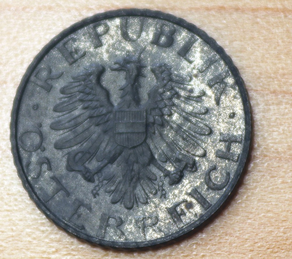 1965 Austria 5 Groschen Proof Zinc Unc.