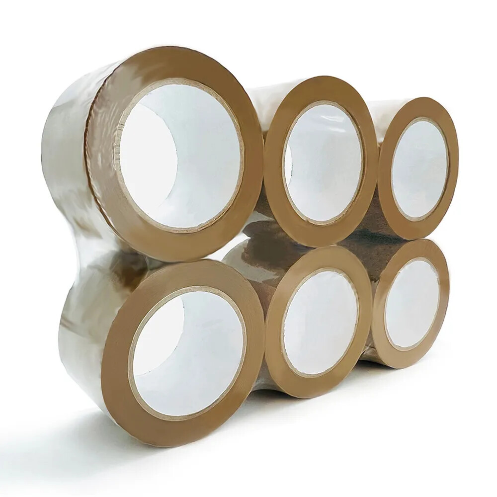 Up to 72 Rolls 2" or 3" x 110 Yds Tan Carton Sealing Packing Shipping Box Tape