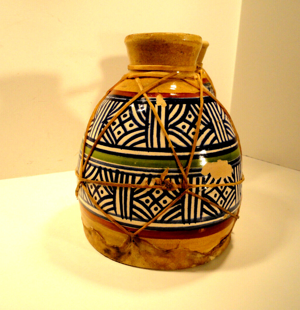 Vintage Moroco Double Bongo Ceramic Tomtom Drum