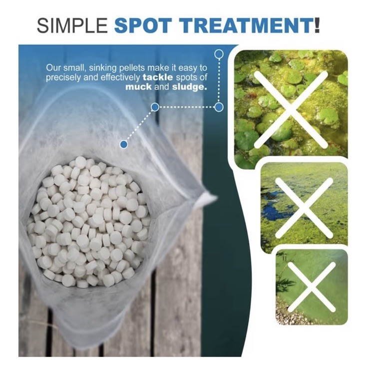 Muck Assault Sludge Removing bacteria Pellets 5lb Bag For Ponds