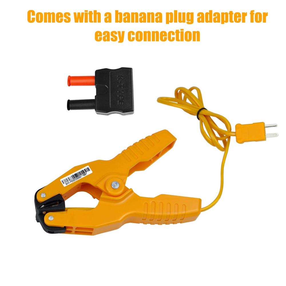 69140 K-Type Thermometer, Pipe Temperature Clamp for Hvac/Multimeter,...