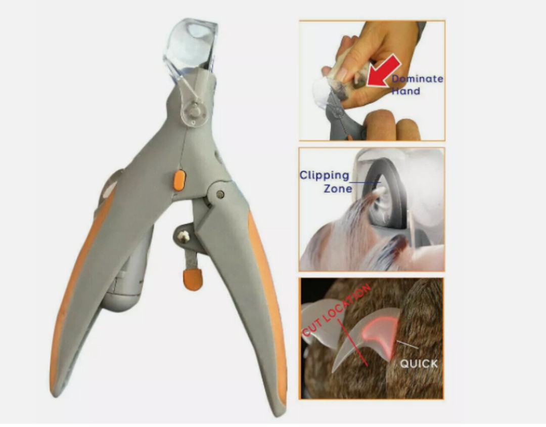 Pet Care Pet Nail Clippers Trimmer with LED Light 5X Magnification for Dogs Cat