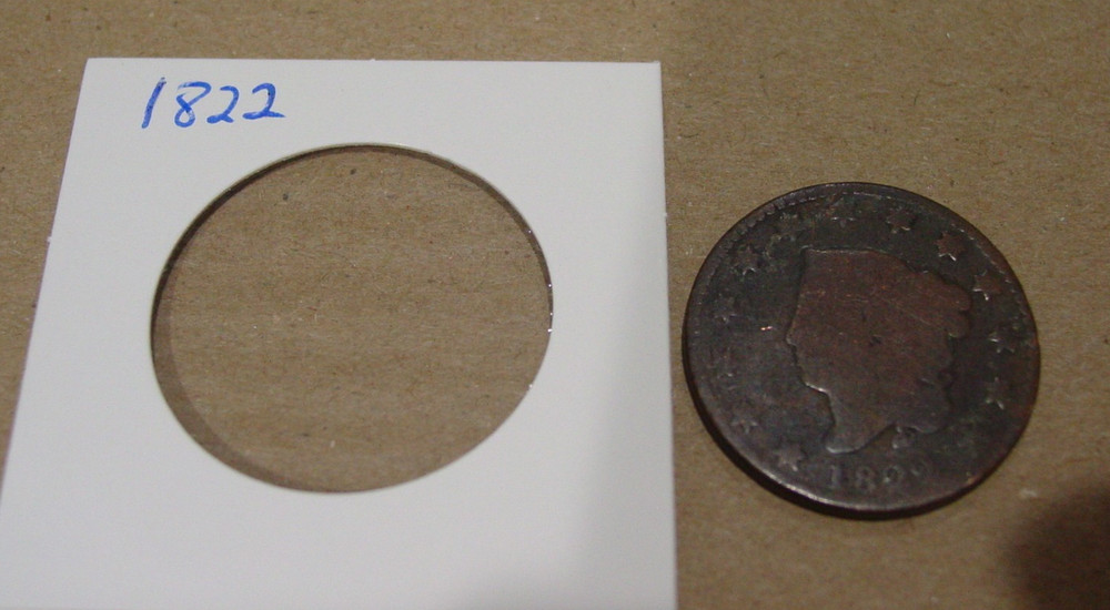 1822 US Coronet LARGE CENT Old US Coin